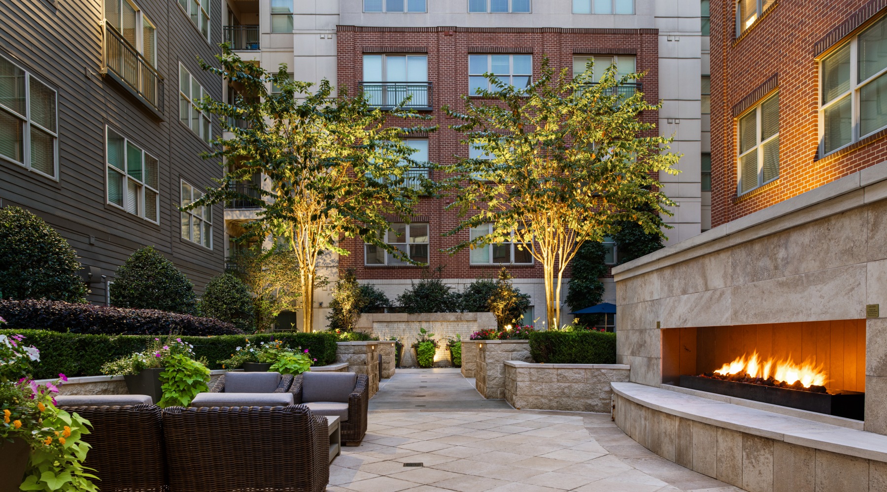 The Art of Living outdoor courtyard area