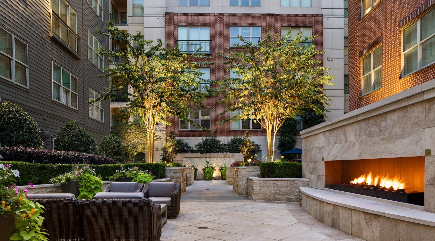 The Art of Living outdoor courtyard area