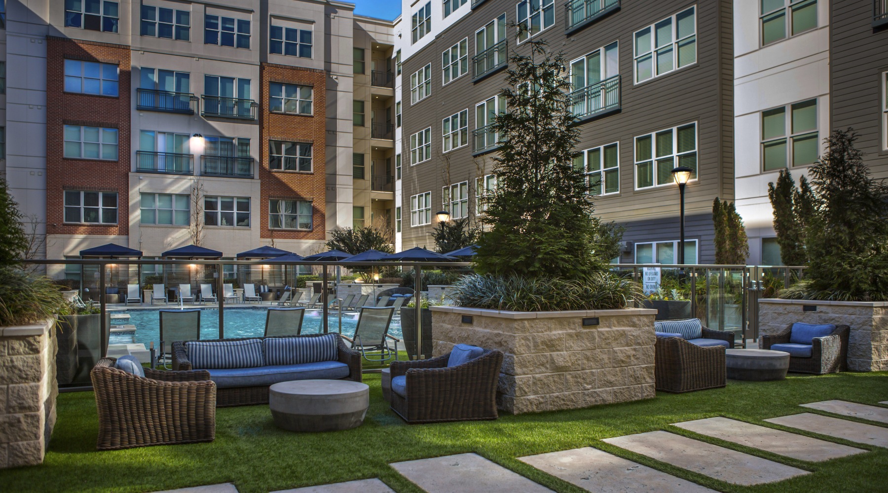 The Art of Living outdoor courtyard area